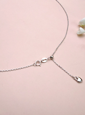 通体925纯银镀铂金伸缩链万能链