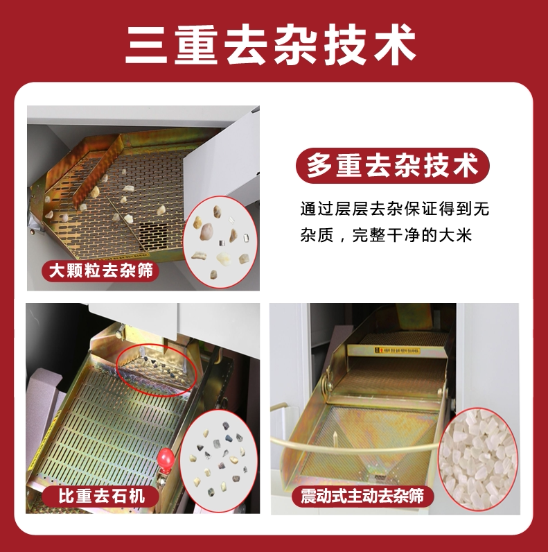 一点金自精米动机碾米机小型家用全自动新款商用打米机组合鲜米机