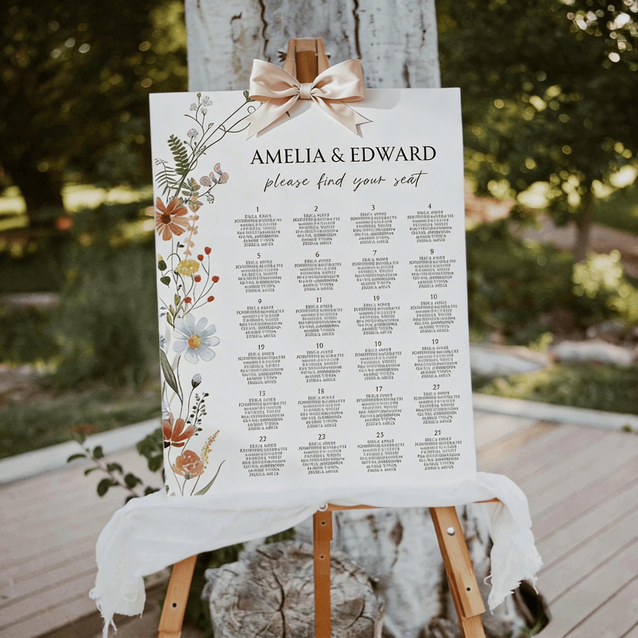 简约轻奢PVC迎宾牌订婚 婚礼席位图 生日欢迎牌 水牌座位表指引牌