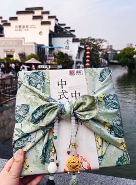 中秋月饼国风提花风吕敷包装布便当包裹布礼盒甜品包袱巾