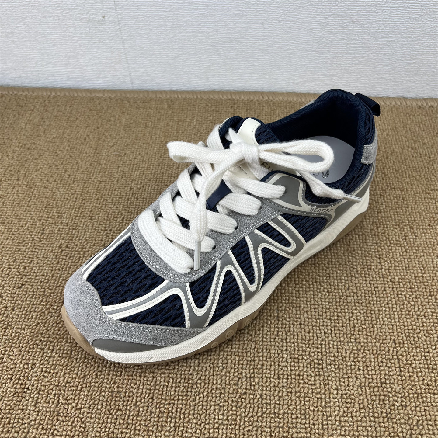 真皮新款休闲运动德训鞋女厚底透气百搭舒适轻便老爹鞋低帮系带潮,女鞋,老爹鞋,淘宝优惠券,粉丝福利购,淘宝优惠卷