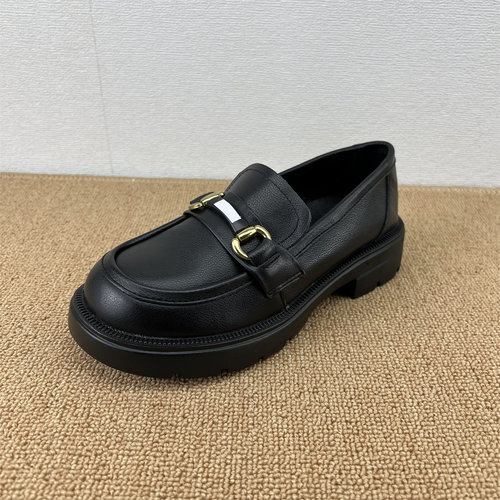 英伦撤柜圆头青年黑色金属百搭