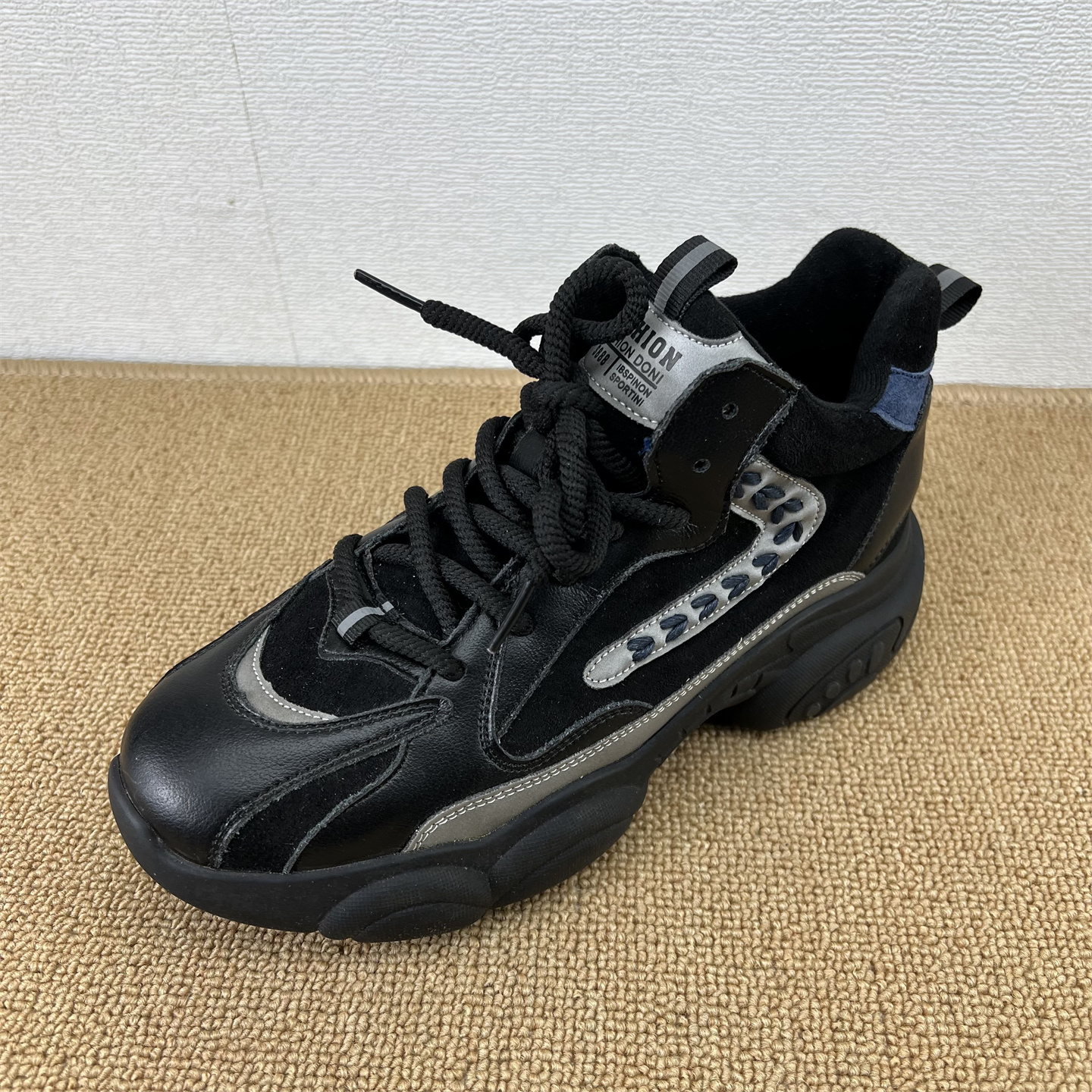 黑色高帮厚底老爹鞋百搭女鞋