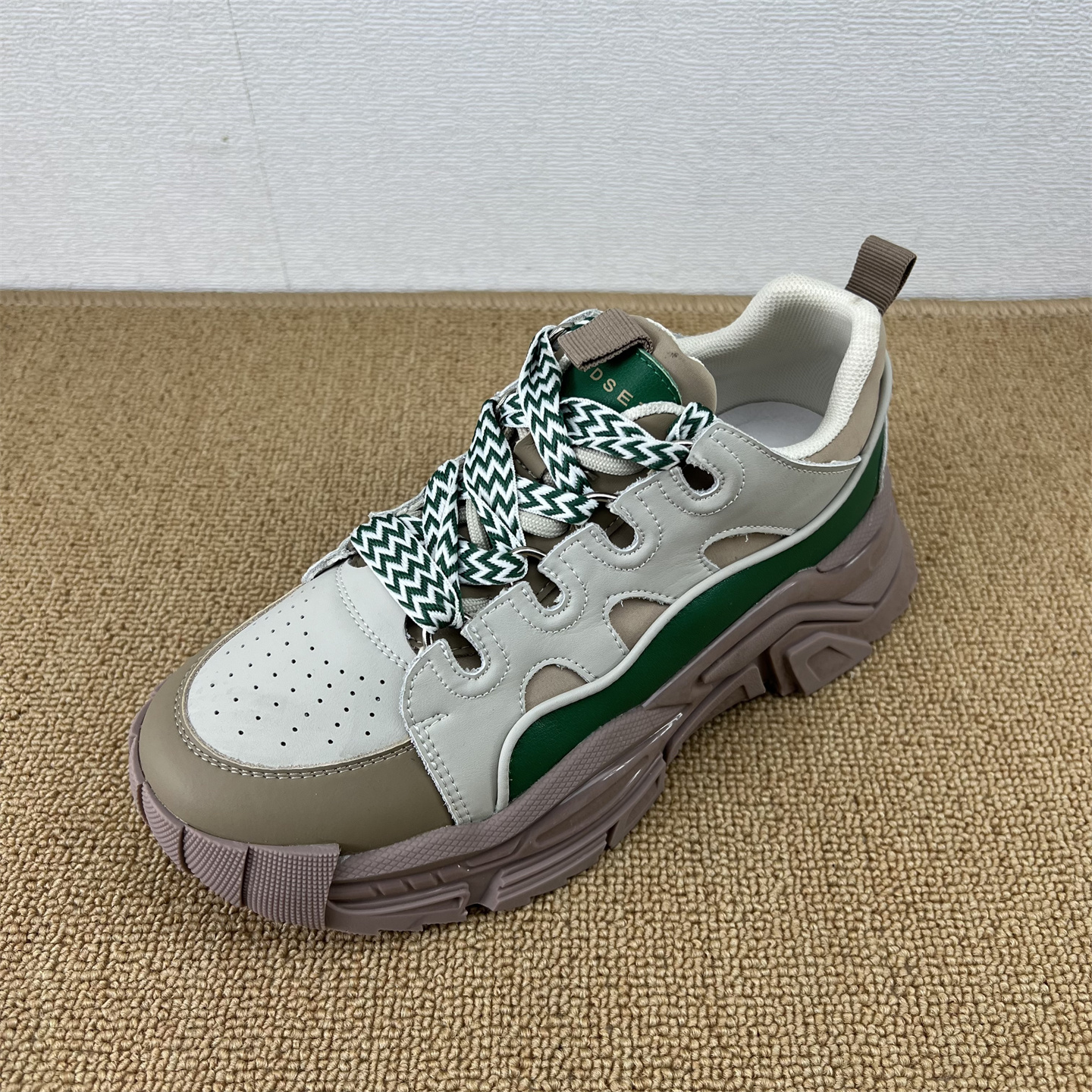 真皮厚底老爹鞋女百搭显脚小