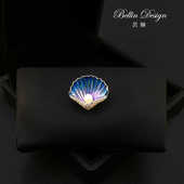 梦幻海贝设计感小胸针女高档淡水珍珠磁吸领针防走光扣配饰品5576