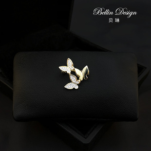 可爱个性 胸花毛衣别针固定3711 三只蝴蝶胸针高档配饰百搭气质西装