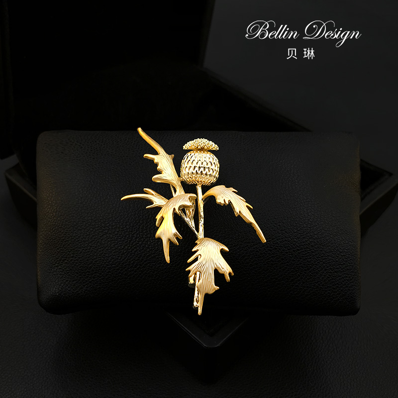 美满幸福的刺蓟花胸针女高档胸花开衫别针西装配饰衣服装饰品5391