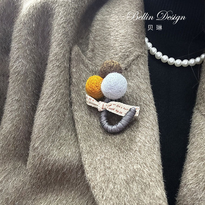 出彩秋冬外套装饰胸针女毛呢外套羊绒大衣配饰品开衫别针胸花3823