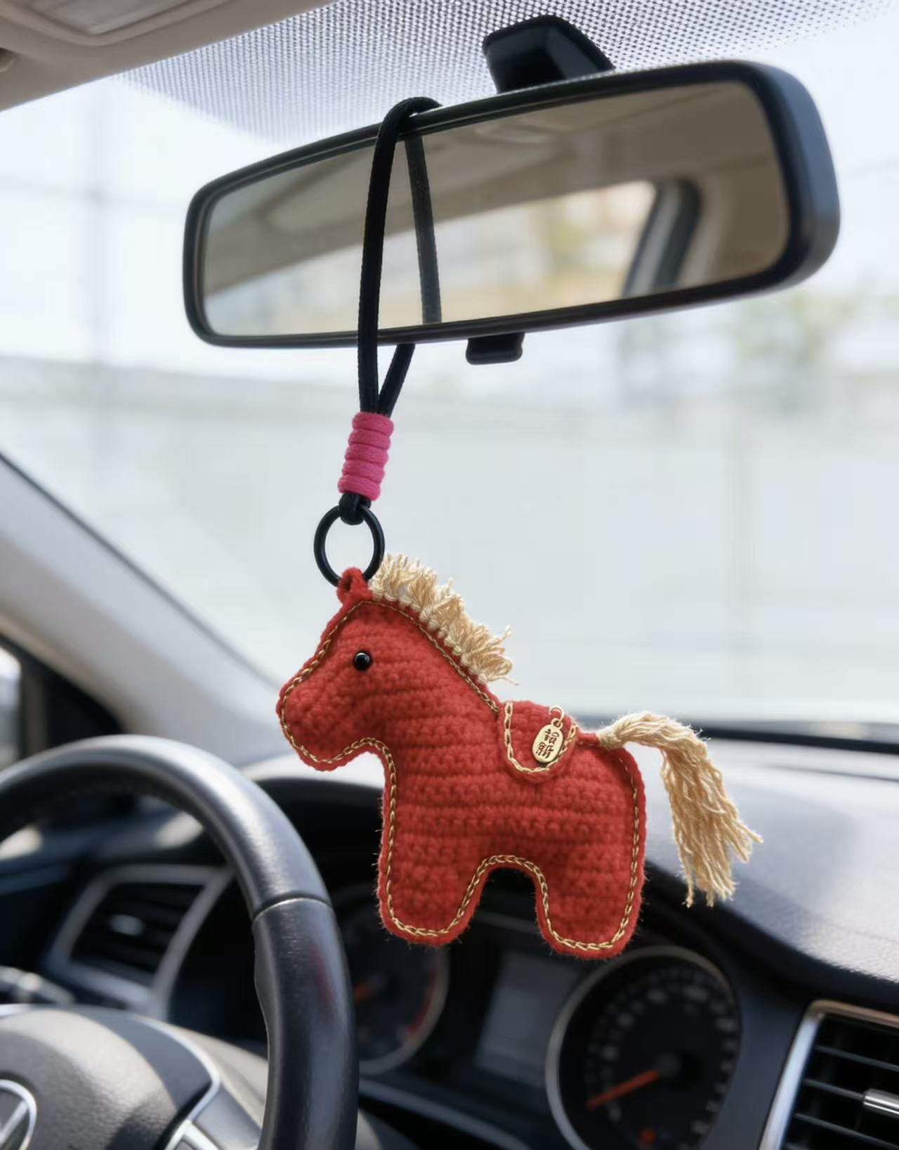 马上有钱马年招财平安包包钥匙扣挂件手工钩织毛线编织玩偶车挂,服饰配件/皮带/帽子/围巾,DIY编织材料包,淘宝优惠券,粉丝福利购,淘宝优惠卷