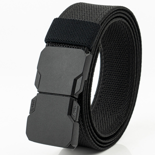 快拆合金插扣腰带自动扣裤 带 腰带男对插扣弹力帆布户外战术百搭裤