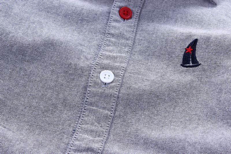 Chemise garcon à manche longue en toile - Ref 2082551 Image 3