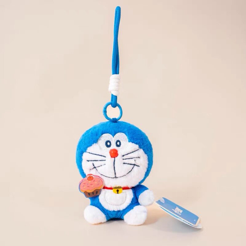 可爱机器猫玩偶挂饰背包书包挂件毛绒玩具车钥匙扣包饰品哆啦A梦