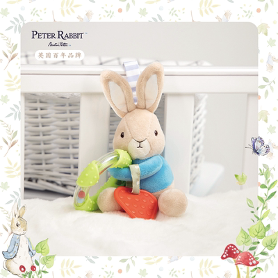 比得兔安抚互动玩具牙胶儿童摇铃