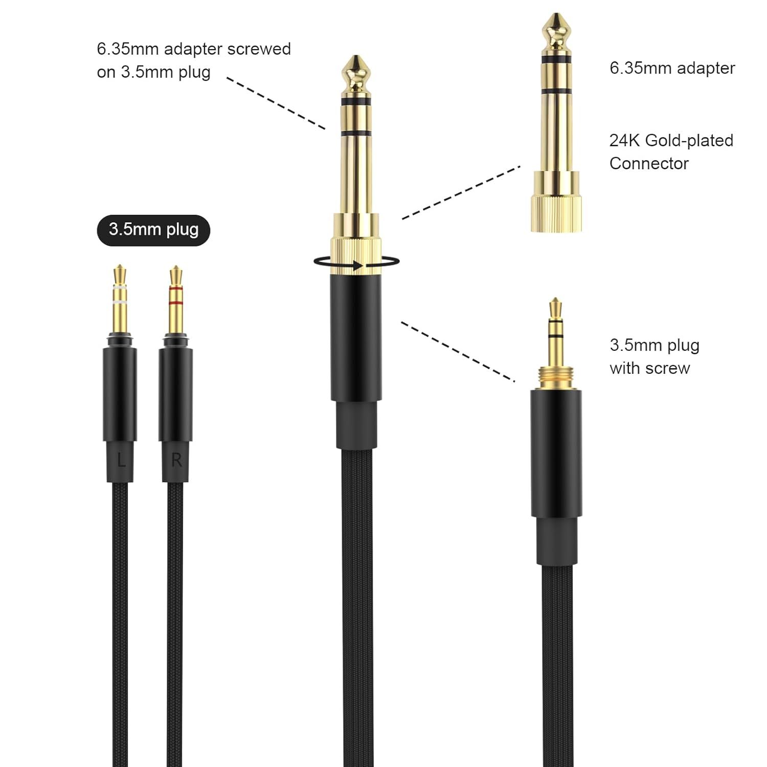 拜亚动力T1 二代三代 T5P适用耳机线卡农线平衡线 3.5音频升级线