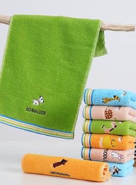 童巾纯棉25x50长方形洗脸擦手家用儿童小毛巾全棉小宝宝面巾手巾