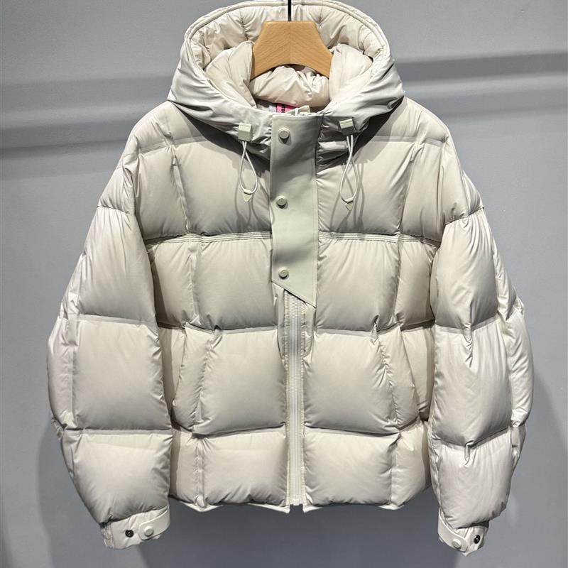 冬季柔软舒适90白鸭绒情侣羽绒服男士面包服冬季保暖加厚羽绒外套