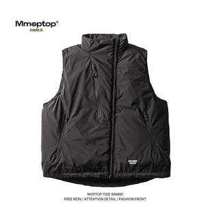 背心外套男装 Mmoptop日系机能工装 加厚保暖无袖 冬季 羽绒马甲男士