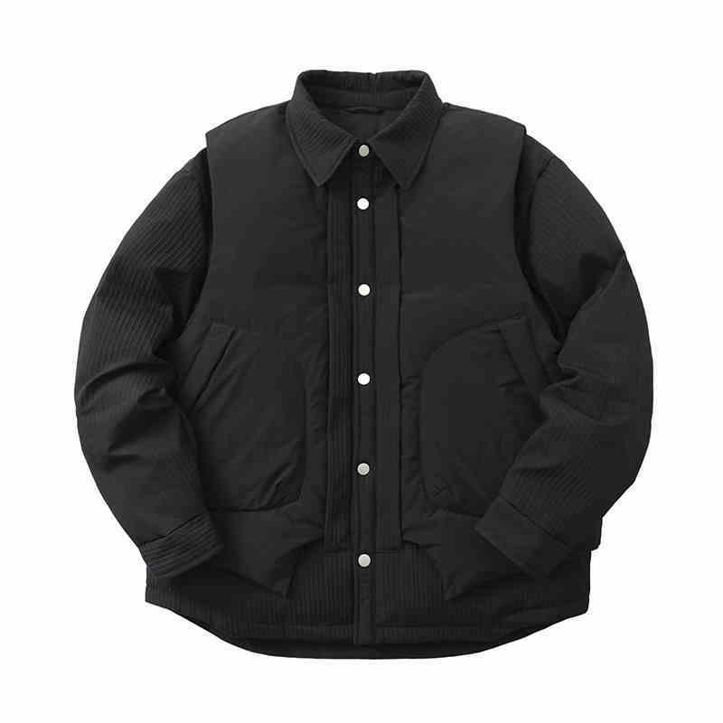 悟空有货假两件冬季复古90白鸭绒保暖羽绒服男clenafit防寒外套潮