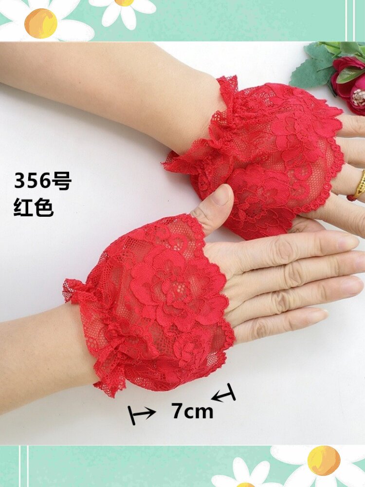 HUI XINTANG LACE CUFFS VERSATILE SWEATER SWEATER SWEATER UNDERNEATH WOMENS FAKE SLEEVES SHORT CUT-OUT THIN WRIST SLEEVES