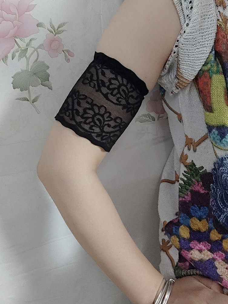 SHORT ANTI-SLIP ARM COVER ARTIFACT GLOVES BLACK FEMALE COVER-UP TATTOO SLEEVE SKIN COLOR SCAR COVER-UP ARM COVER