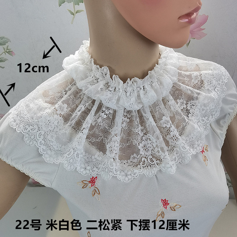 레이스 넥 링 다목적 넥 링 레트로 레이스 칼라 봄 가을 여성 따뜻한 가짜 터틀넥 풀오버 가짜 칼라