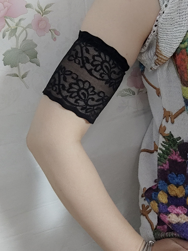 SHORT ANTI-SLIP ARM COVER ARTIFACT GLOVES BLACK FEMALE COVER-UP TATTOO SLEEVE SKIN COLOR SCAR COVER-UP ARM COVER