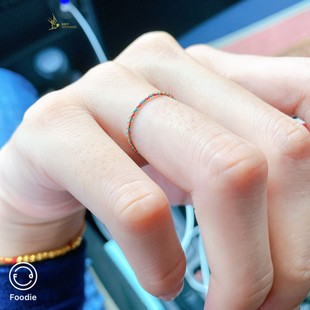 二件包邮细款0.5 许愿指环气质细款精致超细款本命年红绳戒指
