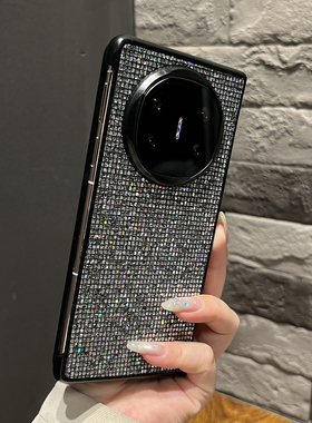 【高级感】黑边彩色闪钻黑色适用华为matex6手机壳x5可折叠新款x3两件套findN5全包MATEXT防摔荣耀V5女款外壳