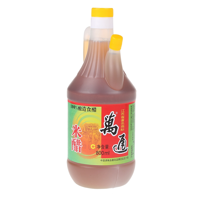 徐州当地名特产万通瓶装做饭炒菜食用米醋不是白醋陈醋黑醋800ml
