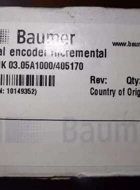 售前咨询BHK 03.05A1000/405170 CH-8501 baumer旋转编码器 bhk03
