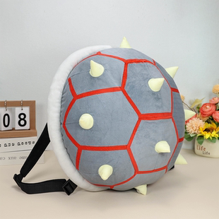 40cm大号马里奥乌龟壳毛绒背包库巴火龙儿子双肩包儿童节礼品书包