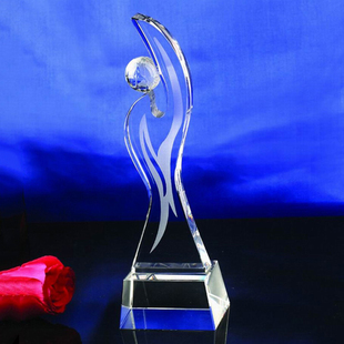 创意美人一指奖杯 水晶定制定做刻字 选美歌唱比赛卡通礼品纪念品