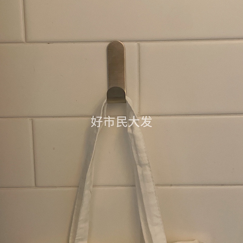 好市民大发不锈钢挂钩免打孔强力无痕挂钩厨房浴室门后壁挂衣帽钩