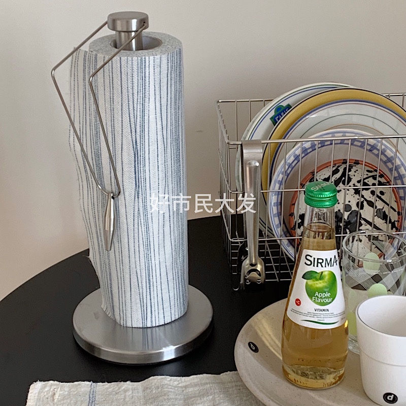 好市民大发 日式创意简约不锈钢厨房台面立式卷纸架纸巾架ins