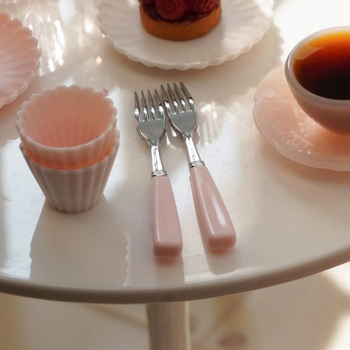 玩具】餐具叉勺八件套/厨房 6分Blythebjd食玩兵人微缩模型62007