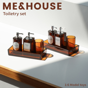 玩具】乳液瓶分装瓶洗发水沐浴乳浴室卫生间 6分bjd微缩娃屋摆件