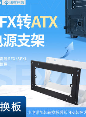 sfx电源转ATX电源转接挡板支架小电源安装大机箱电源位置转换板
