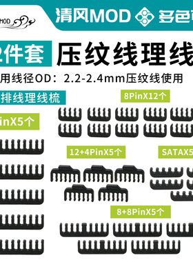 电源压纹线理线梳PETG4理线夹显卡40/50系主板24pin硬盘cpu理线架