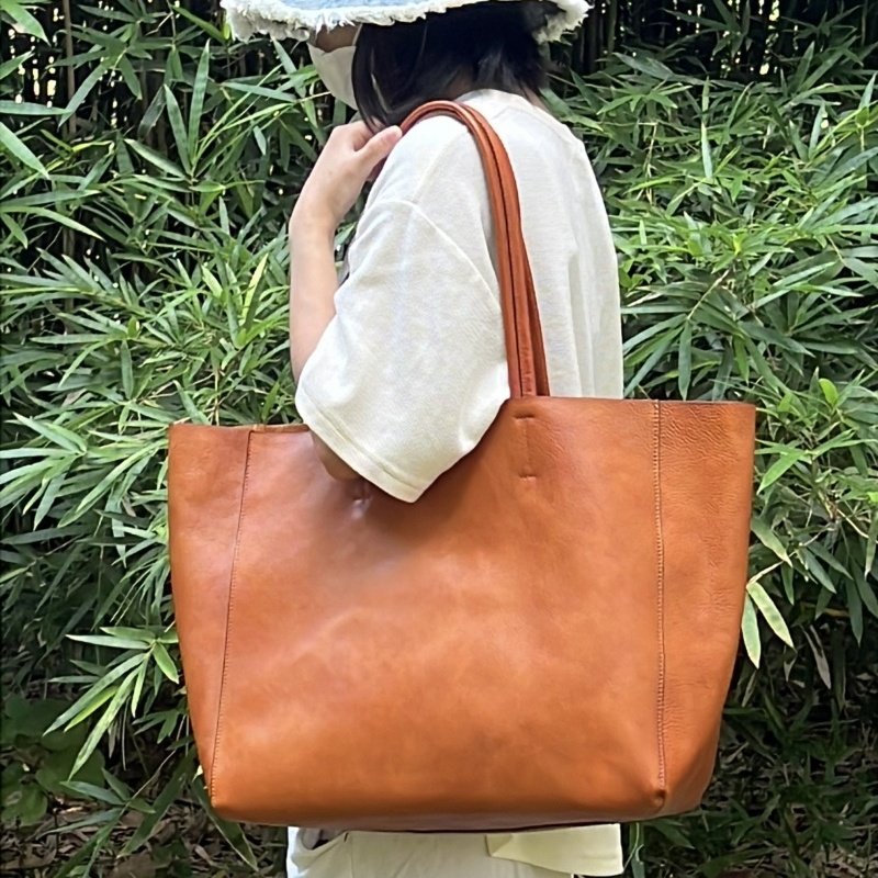 头层牛皮真皮托特包女包大容量单肩通勤包松弛感旅游软皮购物包袋,箱包皮具/热销女包/男包,托特包,淘宝优惠券,粉丝福利购,淘宝优惠卷