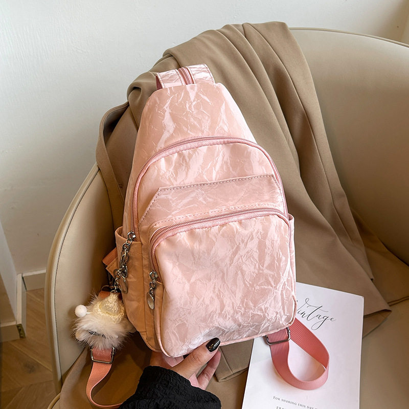 新品pu软皮两用斜挎胸包女时尚潮流印花新中式单肩包质感小双肩包