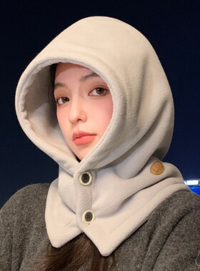 韩版女秋冬显脸小百搭巴拉克拉法帽户外防寒保暖包头帽防风护耳帽