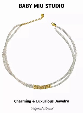 麦穗款双层项链锁骨链