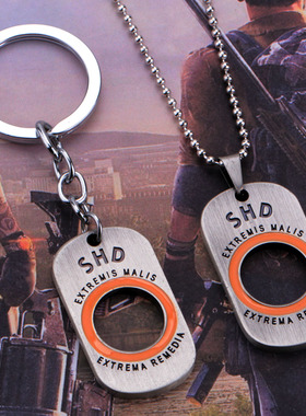 游戏周边Division全境封锁 特工ID狗牌金属项链挂件男士钥匙扣UBI