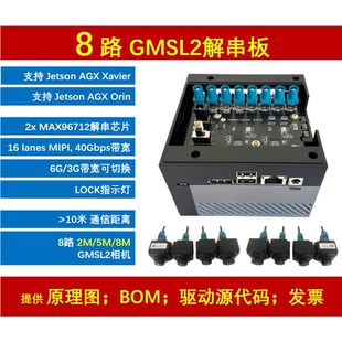 jetson 8路 orin 串行相机 支持IMX390等 gmsl解串板 max96712