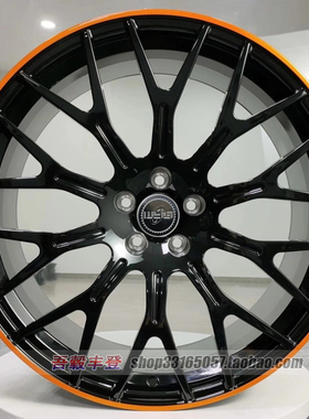 19 20 21 22寸适用法拉利488劳斯莱斯特斯野马奔驰黑橙色锻造轮毂
