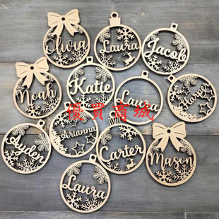 Christmas Tree Ornament with Family Names 圣诞节礼物挂饰定制