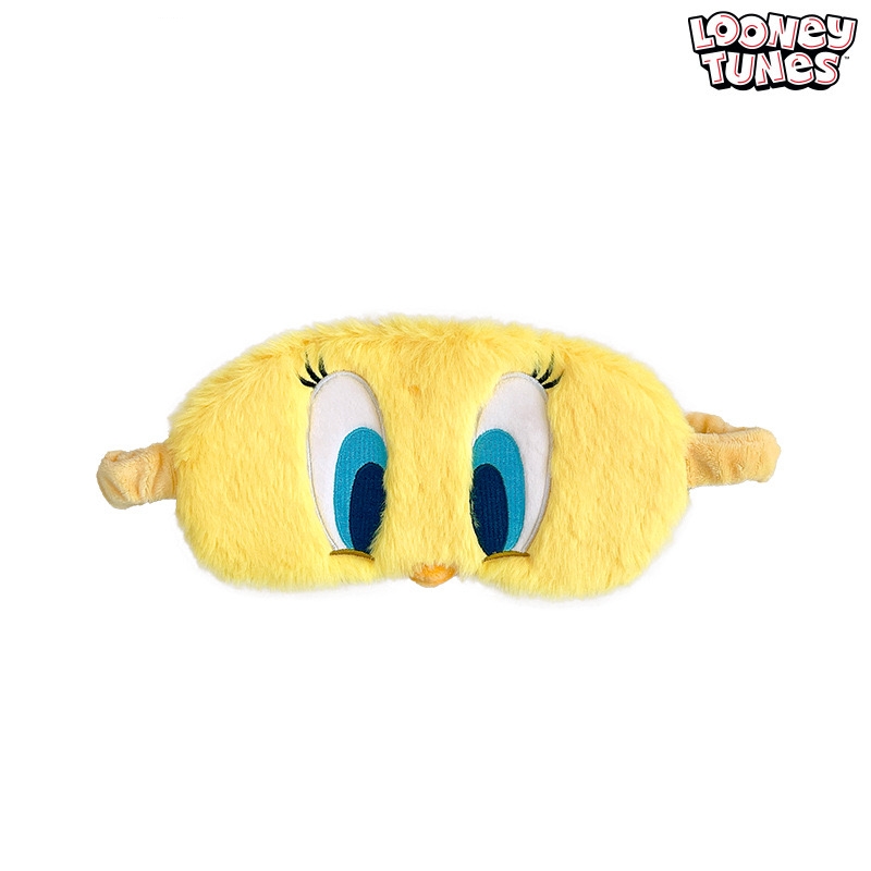 Tweety正版崔弟眼罩遮光挂耳式3D柔软毛绒旅行睡眠卡通护眼小翠儿