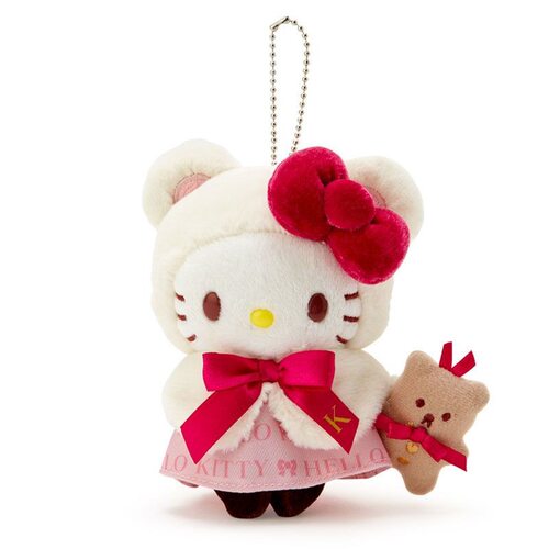 日本三丽鸥限定凯蒂猫泰迪熊hellokitty毛绒公仔挂件钥匙扣链礼物