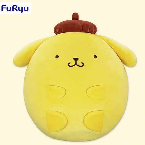 三丽欧日本正品胖嘟嘟圆形布丁狗毛绒公仔大号靠垫抱枕Pom Purin