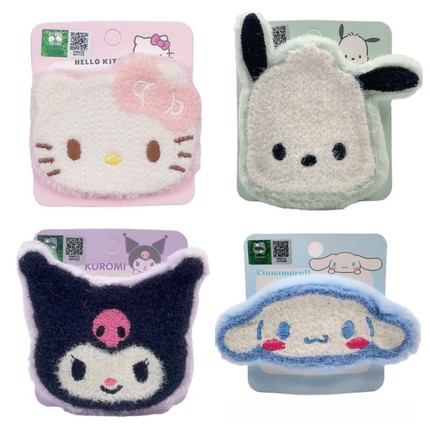 正品三丽鸥毛绒hello kitty凯蒂猫库洛米玉桂狗帕恰狗发夹女发饰
